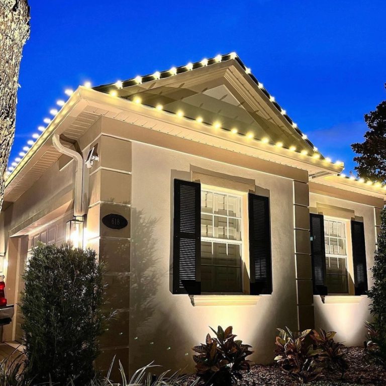 Full-property Christmas lights installation near me for homes and businesses