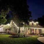 Christmas lights installation near me on residential roofline in Central Florida
