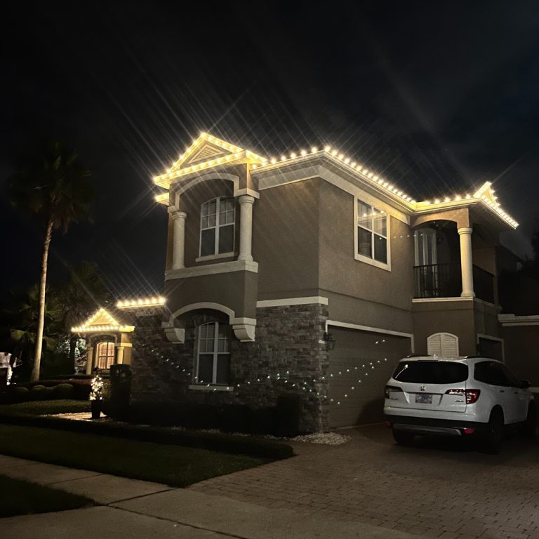Commercial property with Christmas lights installation near me in Central Florida
