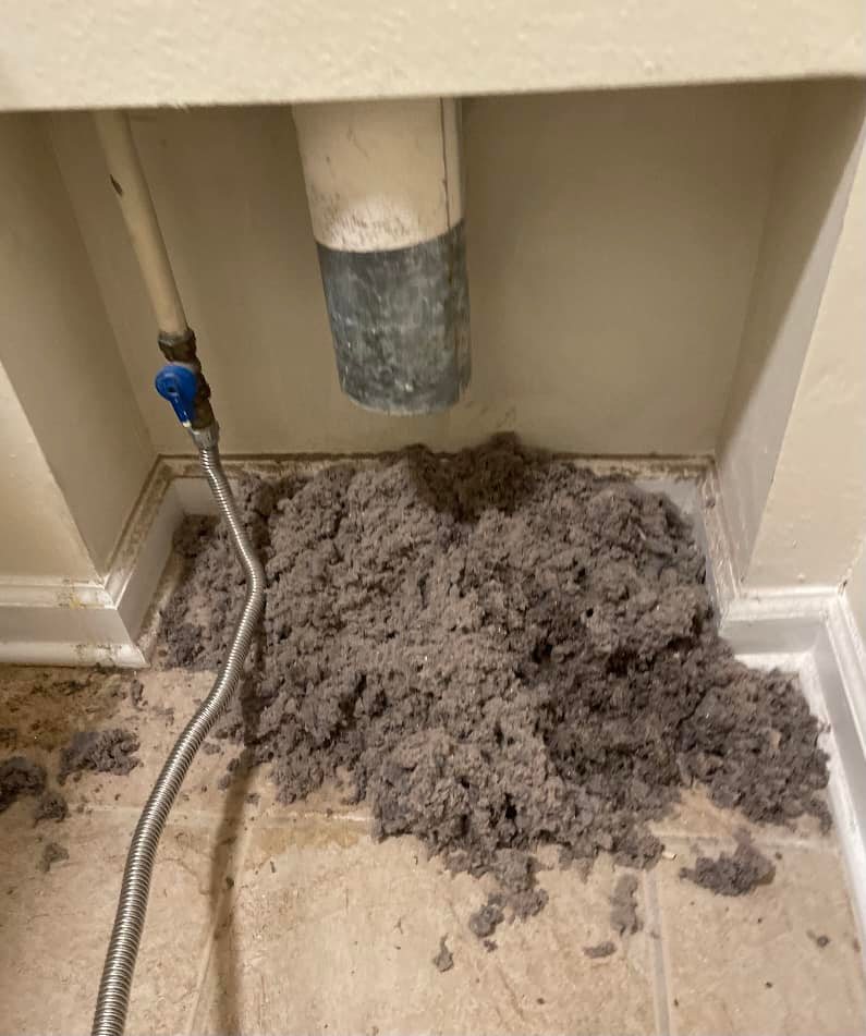 Watch our professional dryer vent cleaning in Sanford, FL, showing the lint we safely removed from a customer’s home.