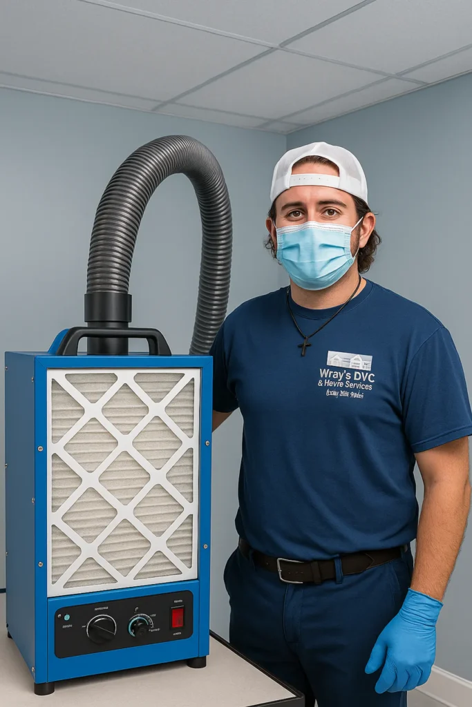 Technician performing best air duct cleaning near me in Central Florida