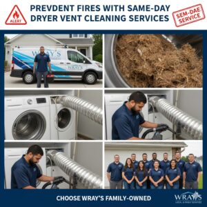 Same-Day Dryer Vent Cleaning Services Wray's Team